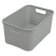 BranQ Rattan 7L cesta de almacenamiento gris con asas