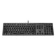 Teclado para jogos A4tech FX60H QWERTY 12 teclas de navegação multimídia 2 portas USB Plug & Play Porta USB com cabo de 1,5 m de comprimento (luz de fundo branca)