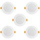 5x Luminária de Teto LED Maclean, SLIM Embutida, 9W, Branco Neutro 4000K, 120*26mm, 900lm, MCE371 R