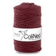 Cordão de algodão ColiNea com núcleo de algodão, entrançado, 5 mm, 100 m, cor de vinho