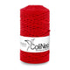 Cordão de algodão ColiNea com núcleo de algodão, entrançado, 3 mm, 100 m, vermelho