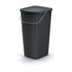 Keden Compact Q Basic Papelera, Cubo de Basura con Asa, Color negro, Capacidad 25L