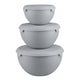 Prático conjunto de taças de plástico com tampa, 1,5L, 3L, 6L, cinzento, 10031290