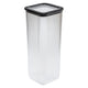 Branq Recipiente de cocina para alimentos, 2,38 l, Transparente con cierre negro, Neroli