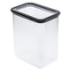 Recipiente para armazenamento de alimentos Branq Kitchen, 2,33 L, transparente com fecho preto, cor Neroli