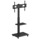 Ergo-Office ER-304 B Soporte de TV / carro, carga máx. 50 kg / estante de 5 kg, máx. VESA 600x400, regleta de enchufes integrada, negro, ER-304 B VESA 600x400, regleta de enchufes integrada, negro