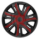 Calotas NRM N-Power para aros de aço Conjunto de 4 guarnições de roda de duas cores para plástico ABS de veículo KFZ (vinho tinto/preto, 14")
