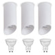 Maclean MCE360 W Luminária/tubo de montagem superficial, spot, redondo, alumínio, GU10, 55x130 mm, branco, 3 peças + lâmpada LED GU10 7 W Maclean Energy MCE437 NW branco neutro 4000 K, 220-240 V~, 50/60 Hz 3 peças