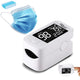 Promedix PR-870 1.5" HD LED pulsioxímetro pulsioxímetro médico + 2x Mascarillas médicas CE EN 14683:2019 - set - color azul 10 piezas Promedix PR-280 BFE>98%...