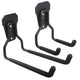 Soporte de pared para garaje Maclean, para neumáticos, herramientas de jardín, escalera, mangueras de jardín, acero, carga máx. 35kg, MC-439 + gancho de pared de acero para garaje 35kg negro