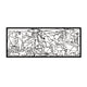 Cuadro calado, decoración mural 3D, cuadro 3D "Guernica de Pablo Picasso" 67x27cm Negro