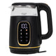 Chaleira elétrica em vidro Adler AD 1305 bg 1,7 L, preta e dourada, controlo de temperatura, visor LED
