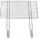 Master Grill & Party Grill, acero cromado, asas de madera, 58x30cm, MG253