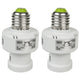 Portabombillas Maclean, E27, máx. 100W, con sensor crepuscular, temporizador, blanco, MCE21W, 2 piezas