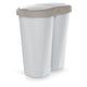 Papelera Compacta R Duo, marrón/achemira, capacidad 40L, un compartimento, dos tapas, NDRF40-WG5C_427C