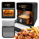 Freidora sin aceite AIR FRYER GreenBlue, potencia de 1800 W, capacidad de 10 l, 8 programas, accesorios, temporizador, GB950