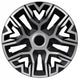 Tapa universal 15'' NRM The Best Bicolor plateada y negra, 1 unidad