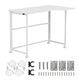 Mesa de trabajo plegable Maclean, blanca, con ruedas, 100 x 65 cm, máx. 50 kg, en ángulo, forma de L, MC-1250 L/W