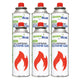 6 cartuchos de gas de 227 g GreenBlue. Certificado: Pi 0875, conforme a la norma EN 417, butano, rango de temperatura de funcionamiento de -10 °C a +40 °C, GB227