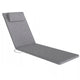 Cojín para tumbona Madera, color gris, tejido S-550 melange, tamaño 190 x 55 cm, sujeción con cinta elástica, impermeable, melange S-23
