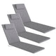 Cojín para tumbona Madera, color gris, tejido S-550 melange, tamaño 190 x 55 cm, sujeción con cinta elástica, impermeable, melange S-23, 3 unidades