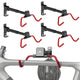 Soporte/colgador de pared para bicicletas Maclean, horizontal, acero, carga máxima de 30 kg, ángulo ajustable, MC-172, 4 unidades