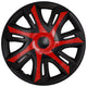 Tapas universales para ruedas de 14'' NRM N-Power rojo/negro, 4 unidades