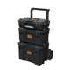 Juego de 3 cajas de herramientas Keter ROC Pro Gear 2.0, capacidad total de 110 l, protección IP65, asa telescópica desmontable, posibilidad de cerrar con candado, 256982