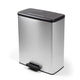 Cubo de basura con pedal Curver, 2 depósitos de 26 l, metalizado, color plateado, 251002