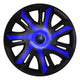Tapacubos universales para coche de 16'' NRM N-Power azul/negro, 4 unidades