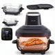 Freidora sin aceite LOVIO PureFry Ultra Crisp LVAF003BK 4 l + 1,5 l, 1550 W, negra, con recipientes de cristal
