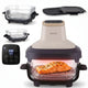 Freidora sin aceite LOVIO PureFry Ultra Crisp LVAF003BE 4 l + 1,5 l, 1550 W, color beige, con recipientes de cristal