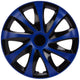 Calotas universais de 16" 4 peças em preto e azul DRACO CS