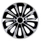 Tapacubos universales 16 " 4 pzs. negro plato STRONG DUOCOLOR