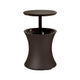 Mesa de bar nevera, enfriador de bebidas para jardín Keter Cool Bar Rattan marrón