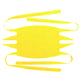 Mascarilla desechable atada color amarillo 25 piezas