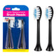 Juego de 2 cepillos de repuesto para Promedix PR-740, cabezales de cepillo de dientes sónicos eléctricos, 2 piezas (2 cepillos de repuesto, negro)