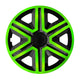 Calotas NRM ACTION DOUBLE COLOR VERDE PRETO 16 " - 4 peças