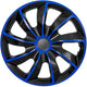 Tapacubos NRM QUAD BICOLOR AZUL NEGRO 13 "- 4 piezas