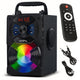 Audiocore AC730 Altavoz bluetooth portátil / radio / SD / MMC / entrada auxiliar / USB / iluminación / control remoto / antena telescópica / conexión de micrófono