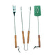 Juego de cubiertos para parrilla de 3 piezas, cubiertos para parrilla, accesorios para parrilla, espátula para parrilla, pinzas, tenedor para carne BBQ Master Grill MG103