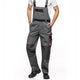 Peto con bolsillos multifuncionales, pantalón de trabajo, pantalón de hombre Gris/Negro 280g/m² LENNOX AVACORE GRIS-NEGRO Talla 58 (108-113)