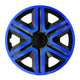 Calotas 15" NRM ACTION DUPLA COR AZUL PRETO 4 peças