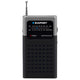 Rádio de bolso am/fm, antena telescópica portátil, tamanho de bolso, alto-falante embutido de 1.5 ", operado por bateria