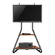 Suporte de TV de canto independente Maclean MC-455, estilo Bauhaus, prateleiras de madeira de dois níveis, máx. 40 kg, 37-75''