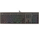 Teclado para jogos A4Tech FX60H QWERTY 12 teclas de navegação multimídia 2 portas USB Plug & Play Porta USB com cabo de 1,5 m de comprimento (luz de fundo neon)