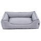 Sofá-cama Mallorca Comfort cinza claro com acabamento preto 80x60 cm