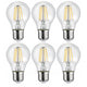 6x Maclean, Filamento LED E27, 8W, 230V, WW blanco cálido 3000K, 806lm, Retro edison decorativo, MCE268