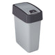 Papelera con tapa de empuje 10l Keeeper Magne - color plata