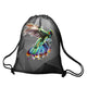 Bertoni Arco Design Bolsa Traseira Impressão em Cores, Mochila Impermeável, Estampa de Beija-flor, EE0041